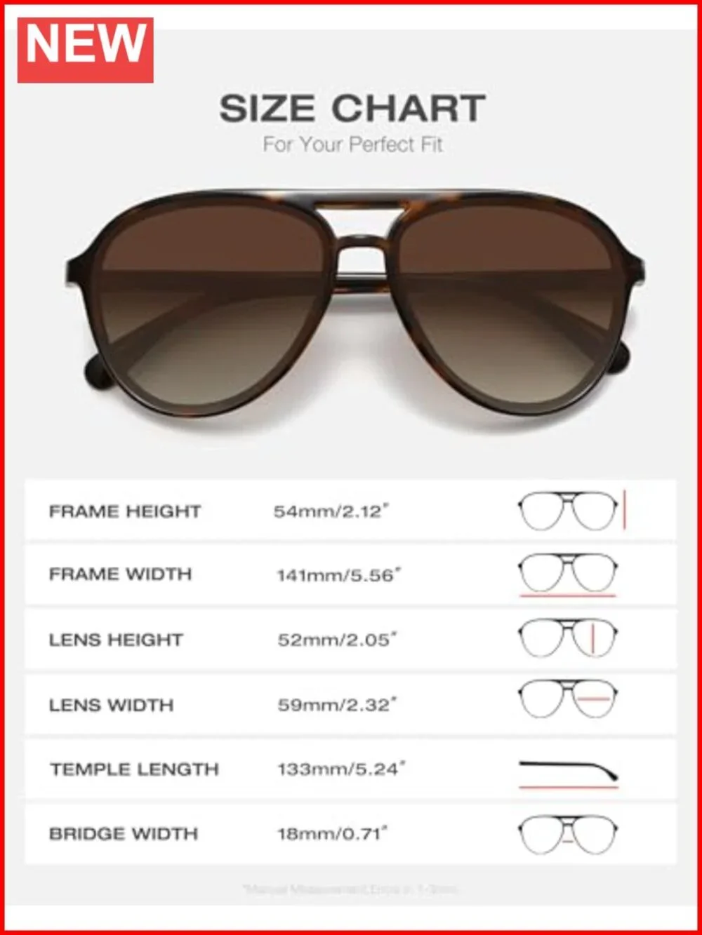 Retro Aviator Sunglasses Double Bridge UV Protection Unisex